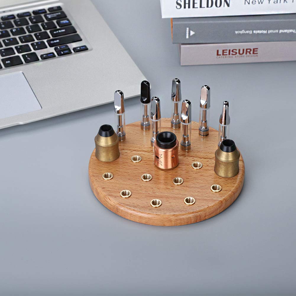 Organisateur de support de vape pour support de bureau en bois avec vis  filetage  510