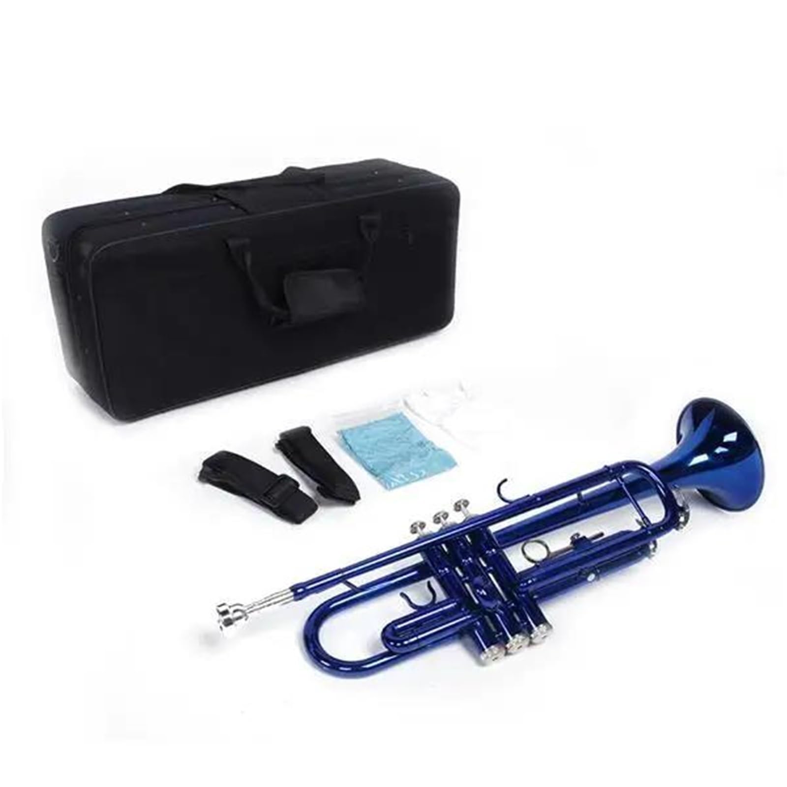 Instrument Muzyczny Trąbka Trąbka B Flat Z Mosiądzu W Kolorze Niebieskim Wykwintny Instrument Muzyczny Z Rękawiczkami