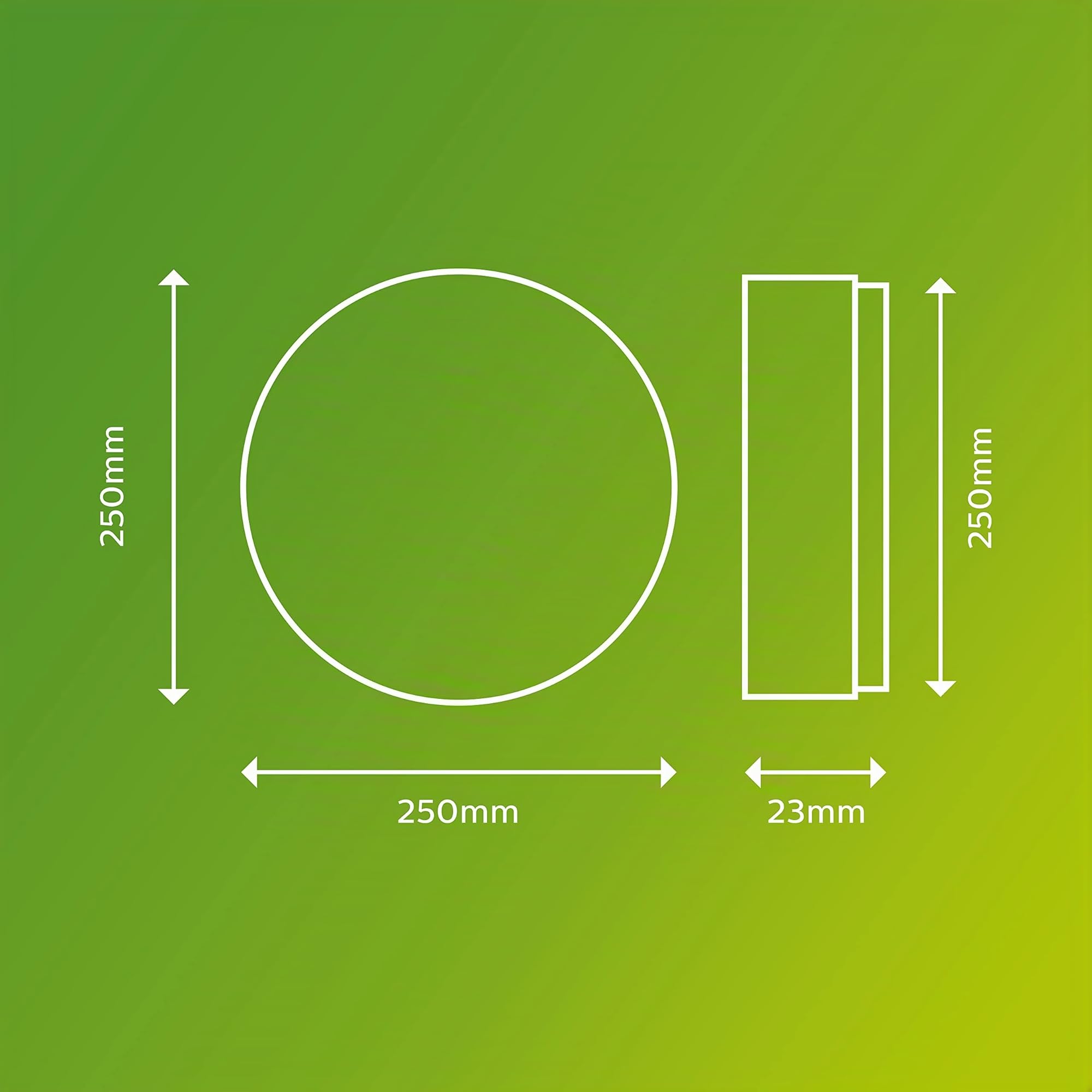 Philips - Plafón Philips SuperSlim, lámpara de techo LED de exterior, color blanco, luz blanca cálida, 15W