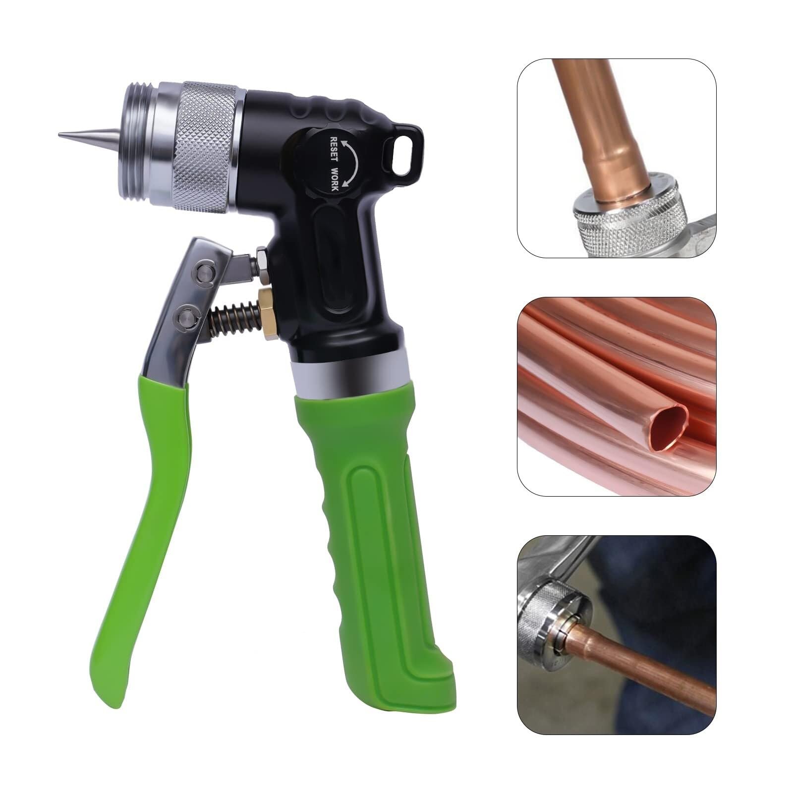 Kit de herramientas de expansión de tuberías hidráulicas, compacto con cortador de tuberías, 7 cabezales expansores de tubos de cobre para fontanería y reparaciones, expansión eficiente de tuberías