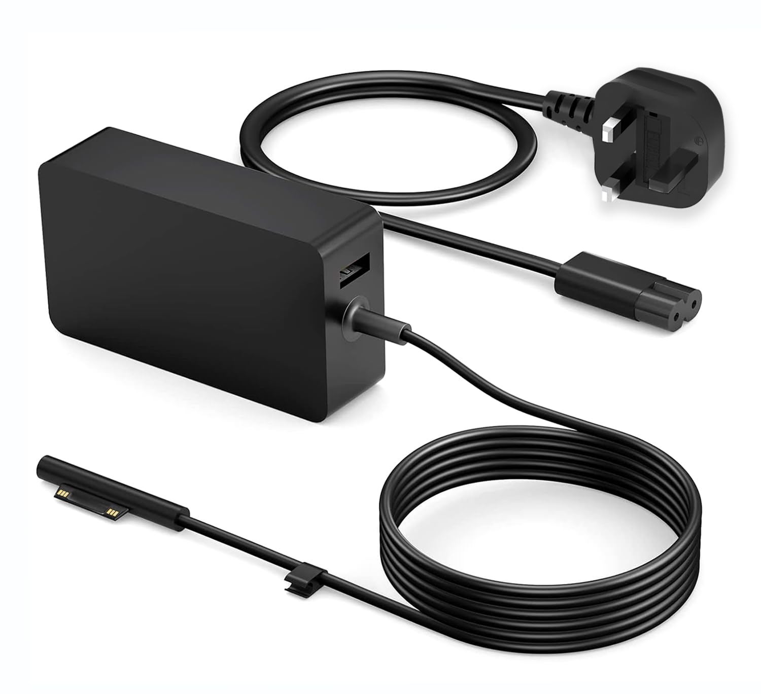 Surface Charger, 44W AC Adapter Charger for Microsoft Surface Pro 9/8 /7/6 /5/4 /3/10, Surface Laptop 3/2/ 1, Surface Book 3/2/ 1, Surface Go Power Supply 15V 2.58A with 5V 1A USB Charging Port