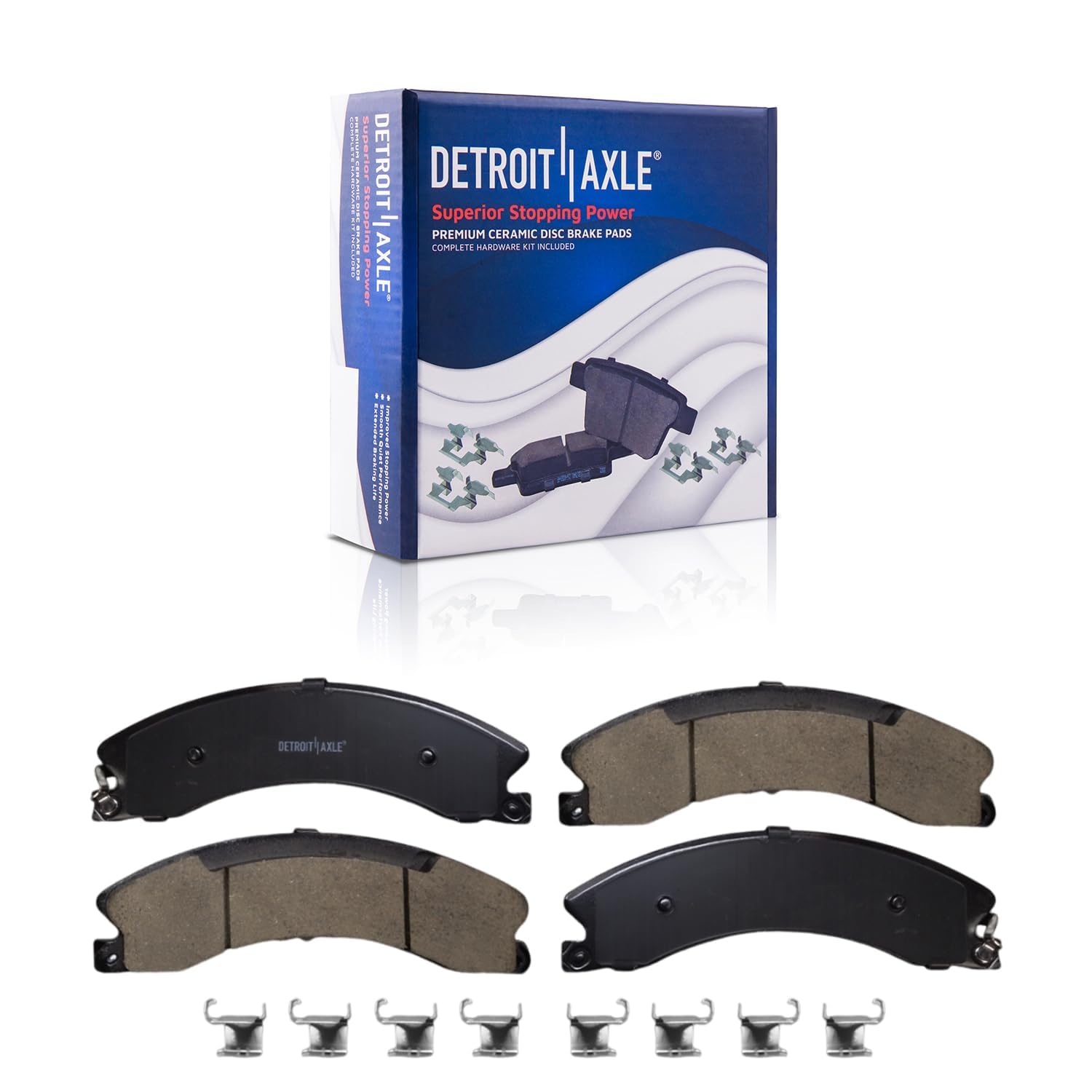 Detroit Axle - Rear Brake Pads for 15-19 Chevy Silverado 2500 HD 3500 HD