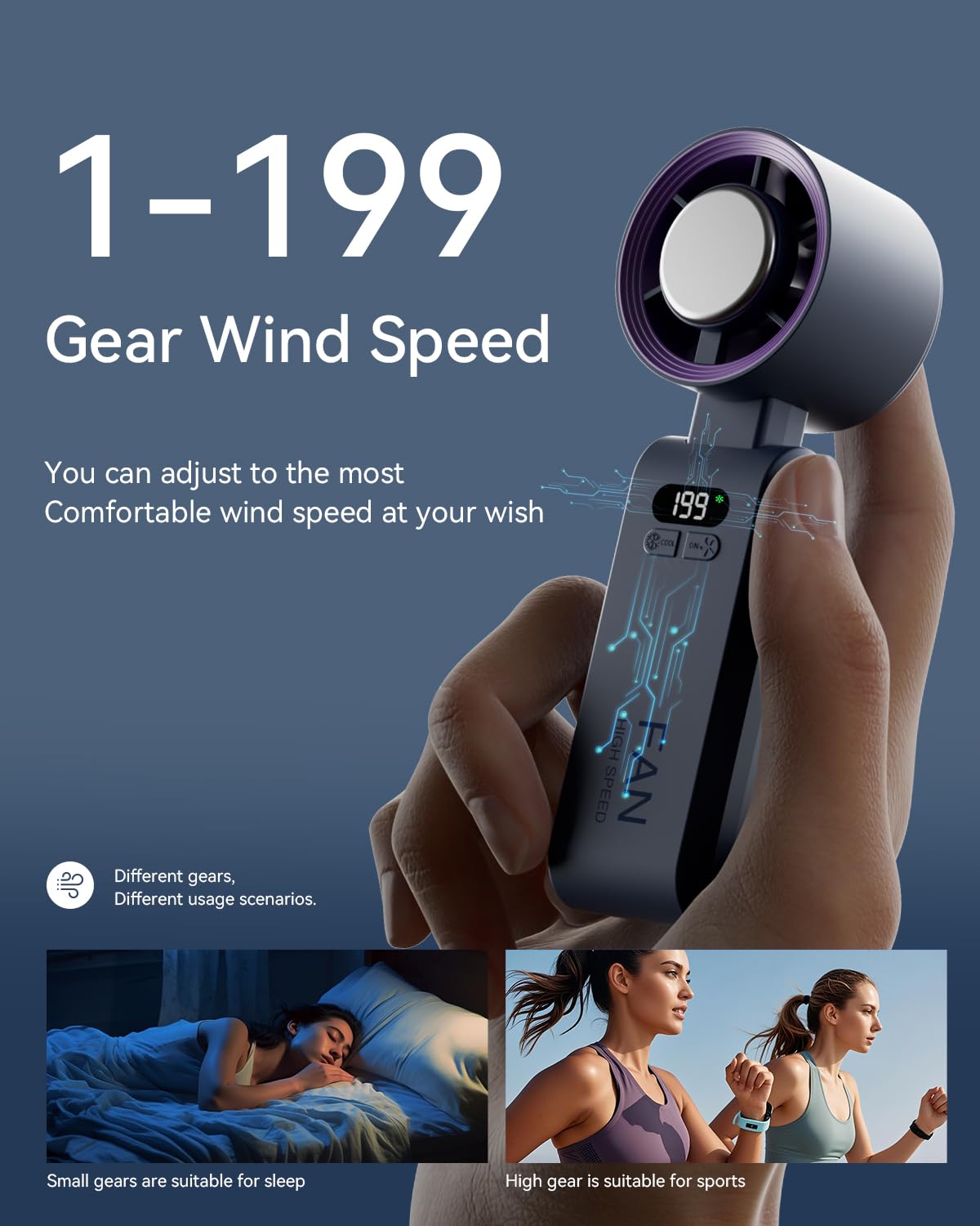 Amazon | ハンディファン 冷却プレート【2025新型・199段階風力調整