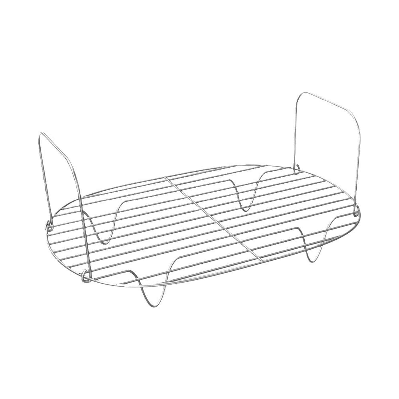 Kalttoy Steaming Rack Stainless Steel Grilling Stand Slow Cooker Steaming Holder Roasting Rack for MC1000 MC1001 Slow Cooker Stainless Steel Grilling Stand