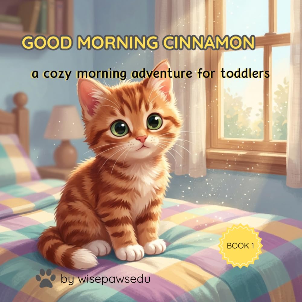 Good Morning Cinnamon: A Fun Morning Routine Story for Toddlers and Preschoolers with Coloring and Activity Pages (Wisepaws: Cinnamon the Cat Series)