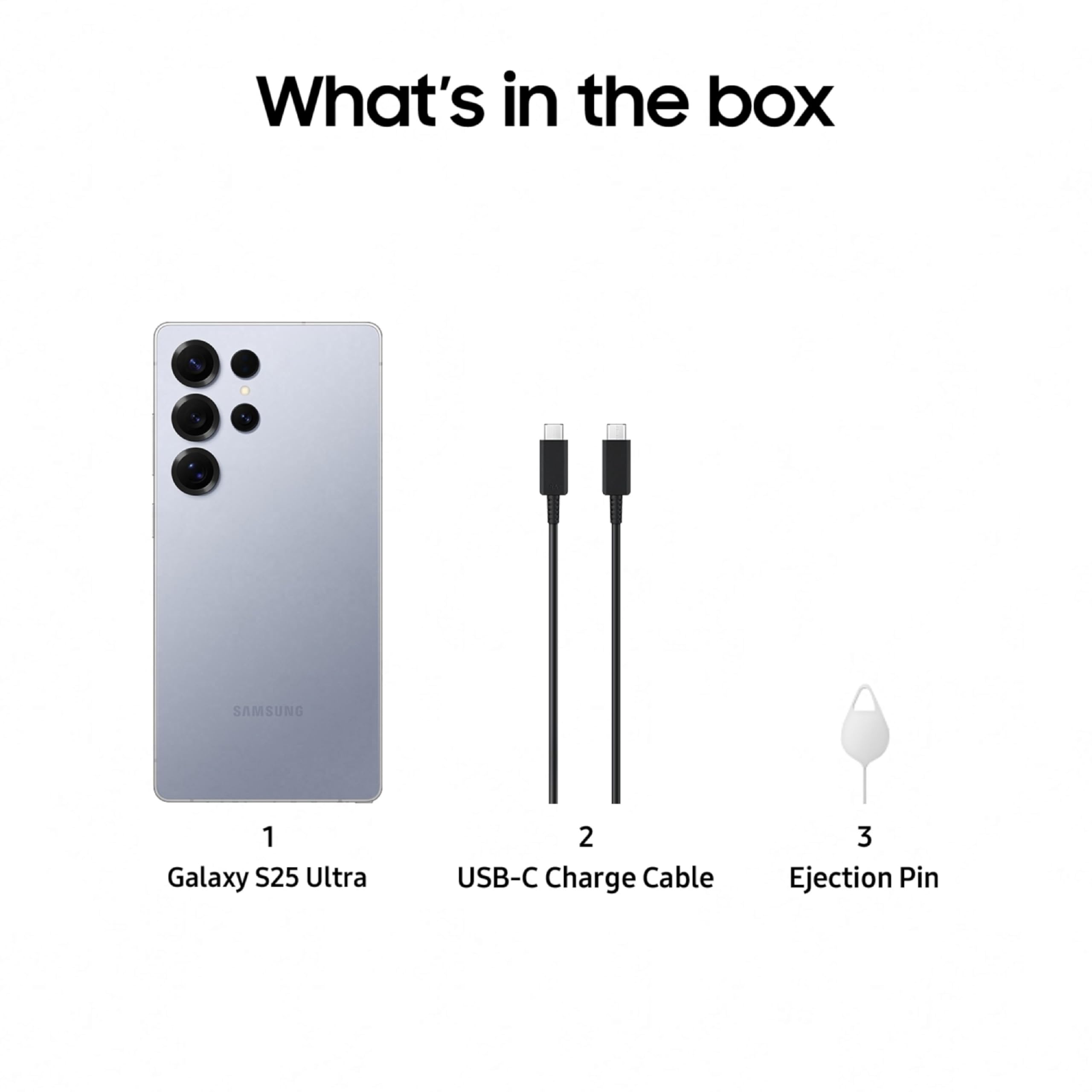 Samsung Galaxy S25 Ultra 5G Mobile con Galaxy AI (Titanium Silverblue, 12 GB di RAM, 256 GB di archiviazione), telaio in titanio, ultra gaming con Snapdragon 8 Elite,Fotocamera da 200 MP con motore