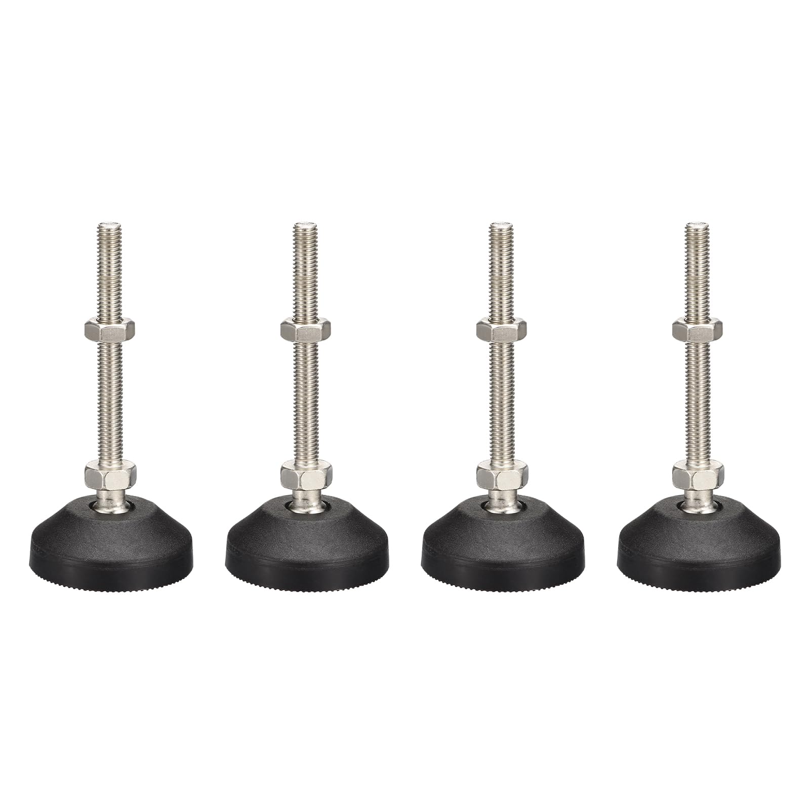 sourcing map Möbel-Nivellierer, M8 x 80 x 50 mm, Nylon, Universal-Nivellierfüße, verstellbare drehbare Tischfüße für Möbel, Werkstatt, Maschinen, Ausrüstung, 4 Stück