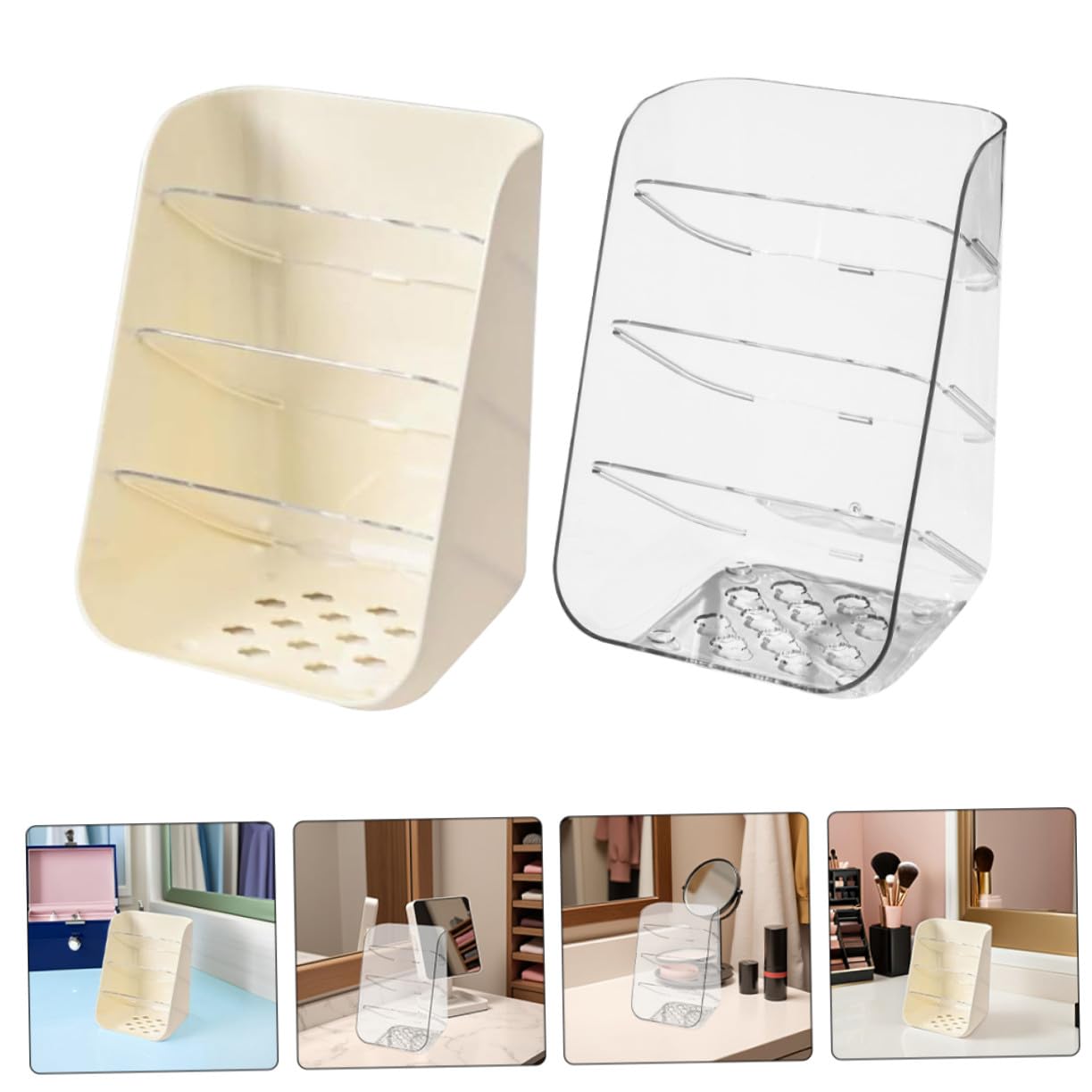 2 Pezzi Organizer Scrivania Multi Funzionale Penne e Cosmetici con Base Stabile per Ufficio e Casa Organizer Desktop per Cancelleria e Prodotti
