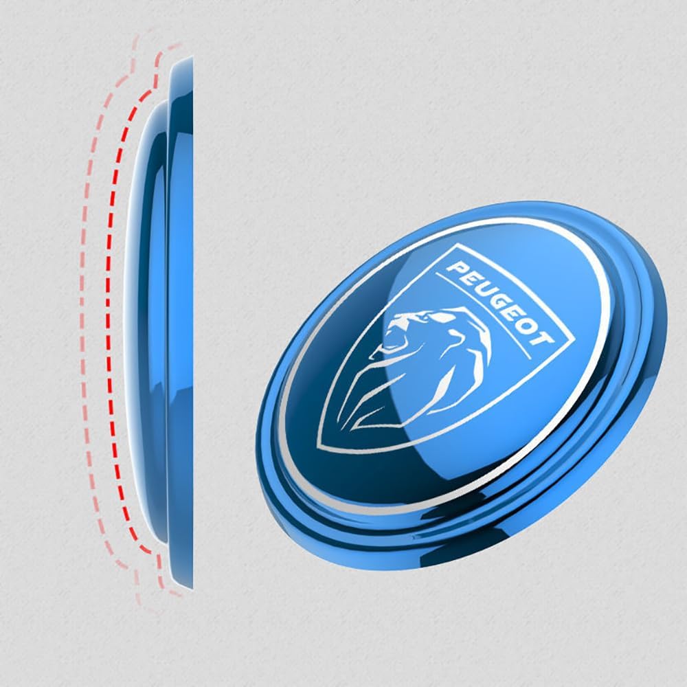 4 stuks auto-naafdoppen voor Peugeot New 5008 4008 3008 2008 508 408 308 208 RCZ Rifter 60mm, stofwielafdekking waterdichte wieldecoratieafdekking, wieldoppen, naafdop wieldoppen wielnaafdop
