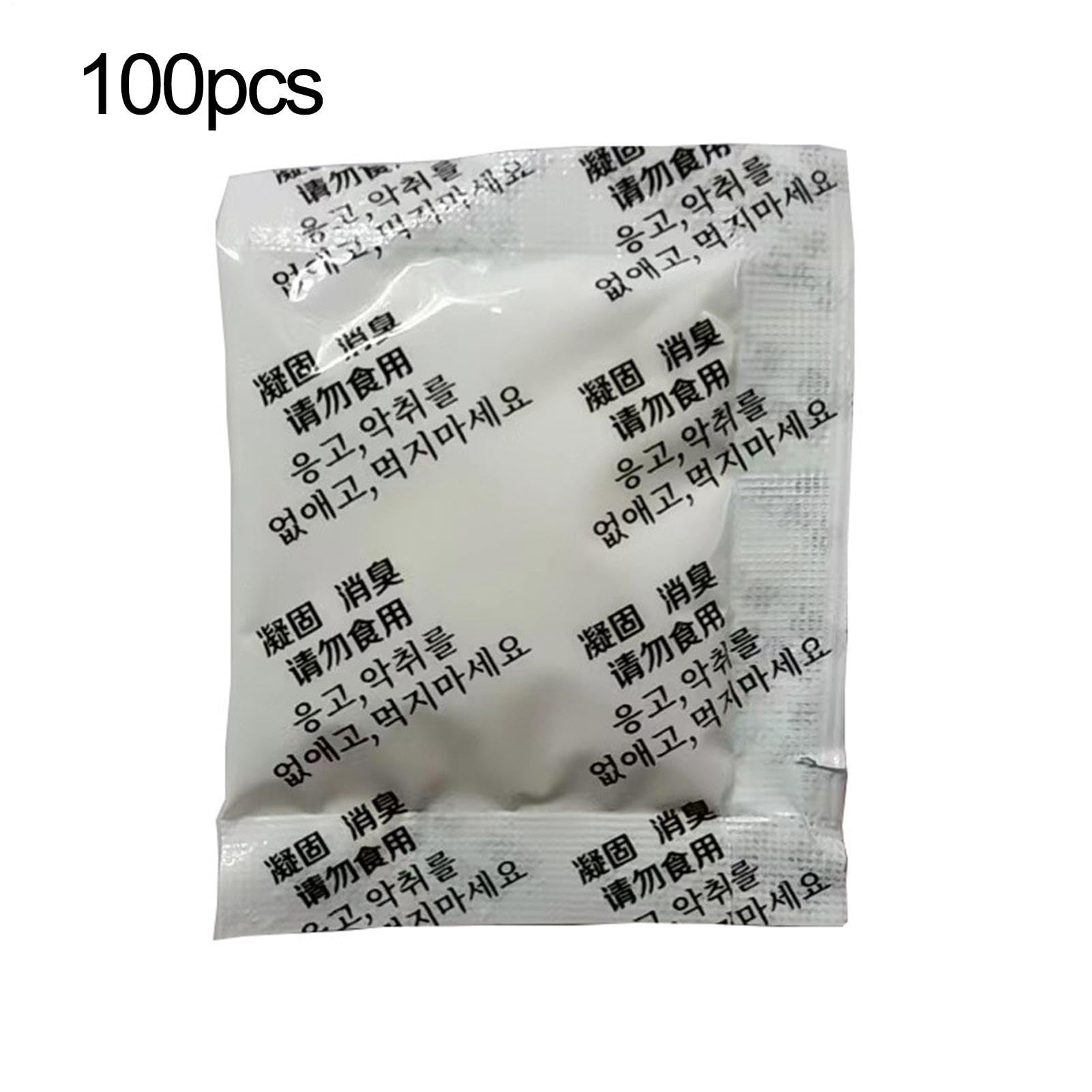Polvo absorbente de , 20 x 20 x 6 cm, paquete de 100 unidades de gel coagulante de , fuerte absorción de agua, a prueba de fugas, súper absorbente para inodoro, senderismo,