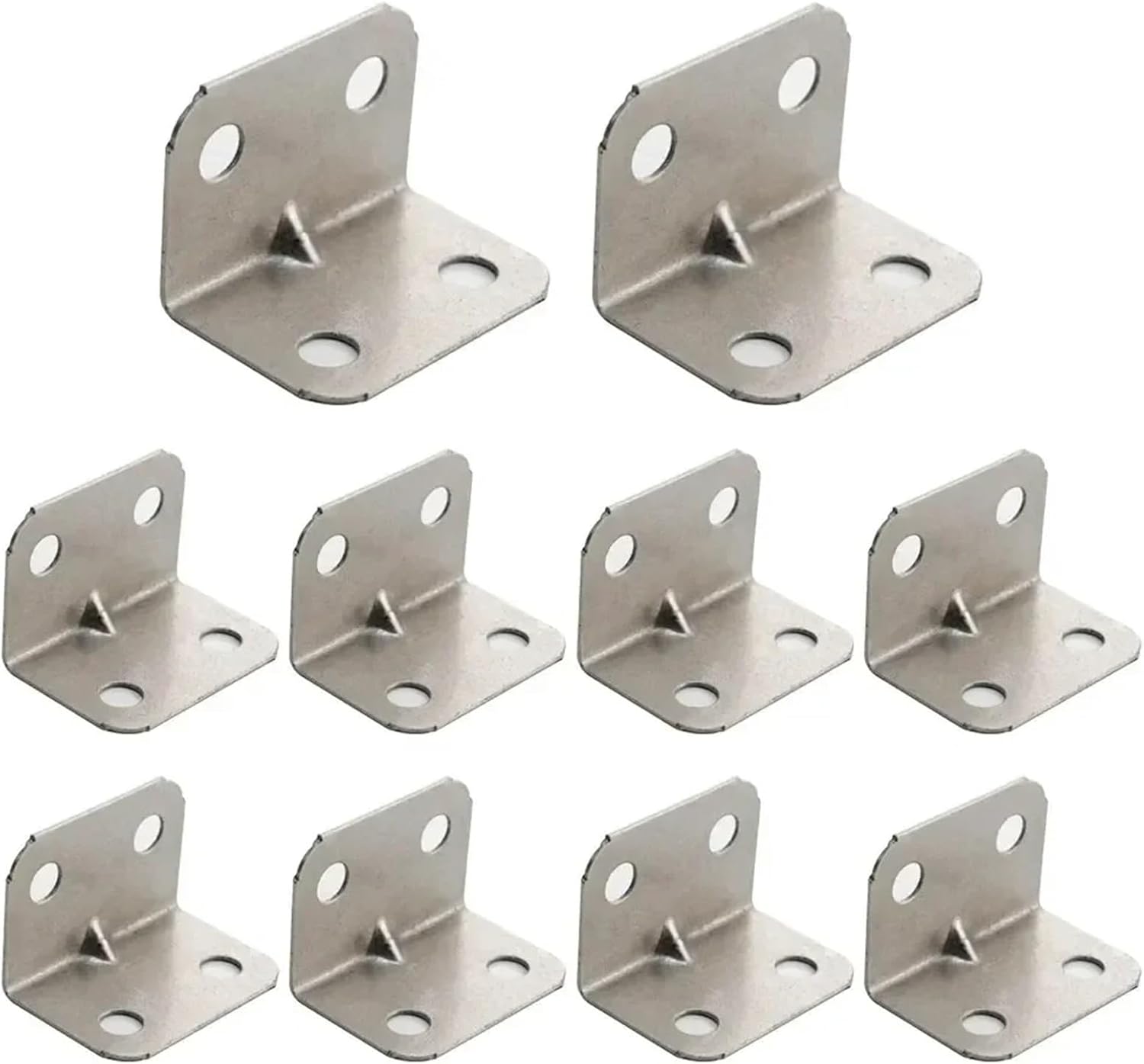 50PCS L-Shaped Corner Brackets Wall Shelf Bracket Angle Braces for Fixing Furniture Hardware Tools