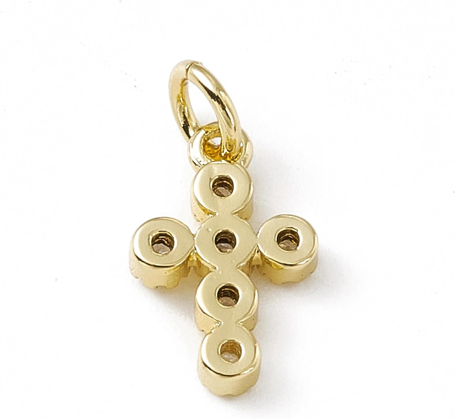 KitBeads 10pcs Cubic Zirconia Cross Charms 18K Gold Plated Religious Cross Crucifix Charm for Jewelry Making Bracelets Necklace Earrings Bulk - Image 9