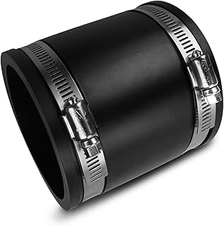 Flexible PVC Pipe Coupling with Rubber Hose Clamps for Flex Coupling 3 Inch Nominal
