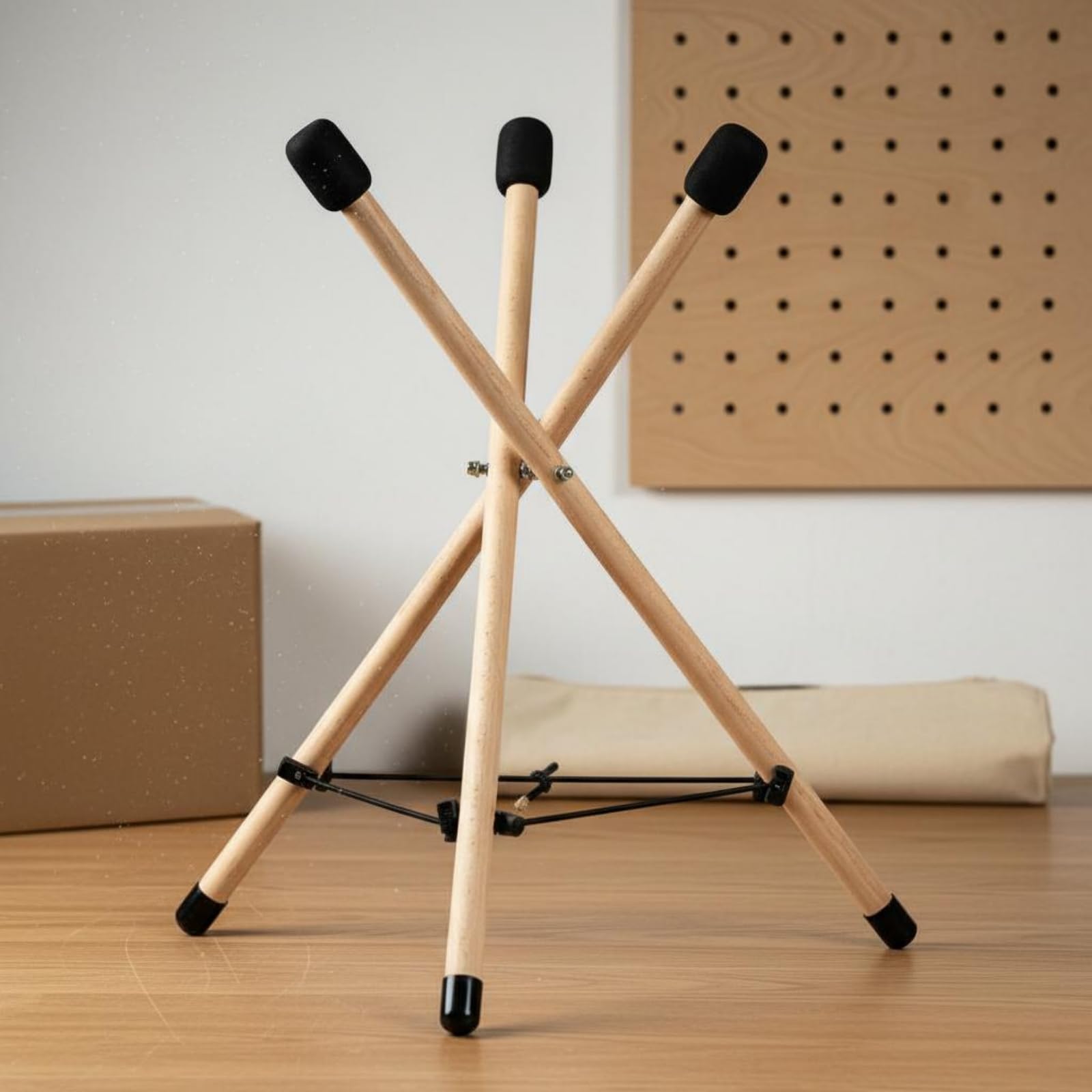 Zungentrommelständer Massivholz Drum-Ständer Tragbar Drum-Trommelständer für Musiker, Schlagzeuger, Proberaum , Groß 100 Cm Höhe, Für Stehende Nutzung