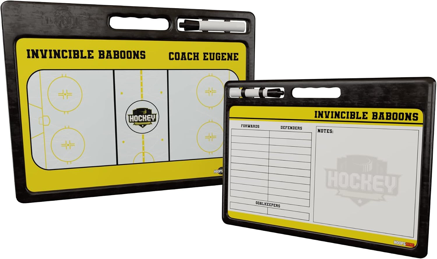 Custom Hockey Dry Erase Whiteboard | Coach Gift | Carry Handle & Marker Holder