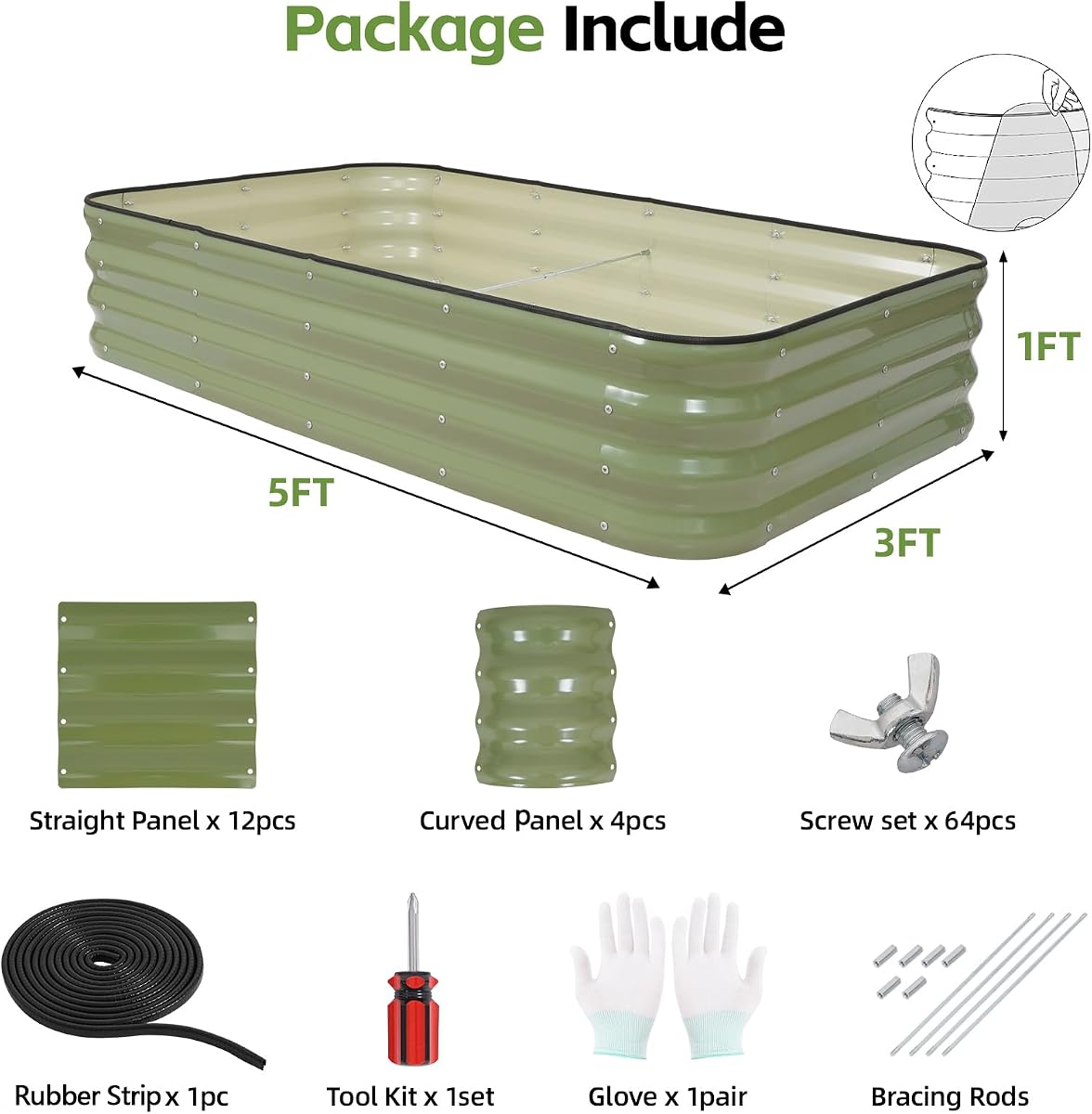 Ollee 12-in-1 Modular Raised Garden Bed view 3