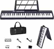 電子ピアノ折りたたみ 電子キーボード61鍵盤80デモ曲 135音色 200リズム hzdmj_01dzq