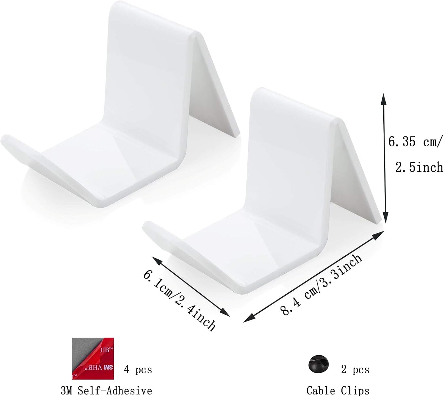Buy Game Controller Holder Stand Wall Mount 2 Pack Compatible For Ps5 Xbox Series X Xbox Series S Xbox Ss Xbox Sx Ps4 Xbox One Pc Controller Universal Controller Accessories With Cable Clips Stick On Online In Usa