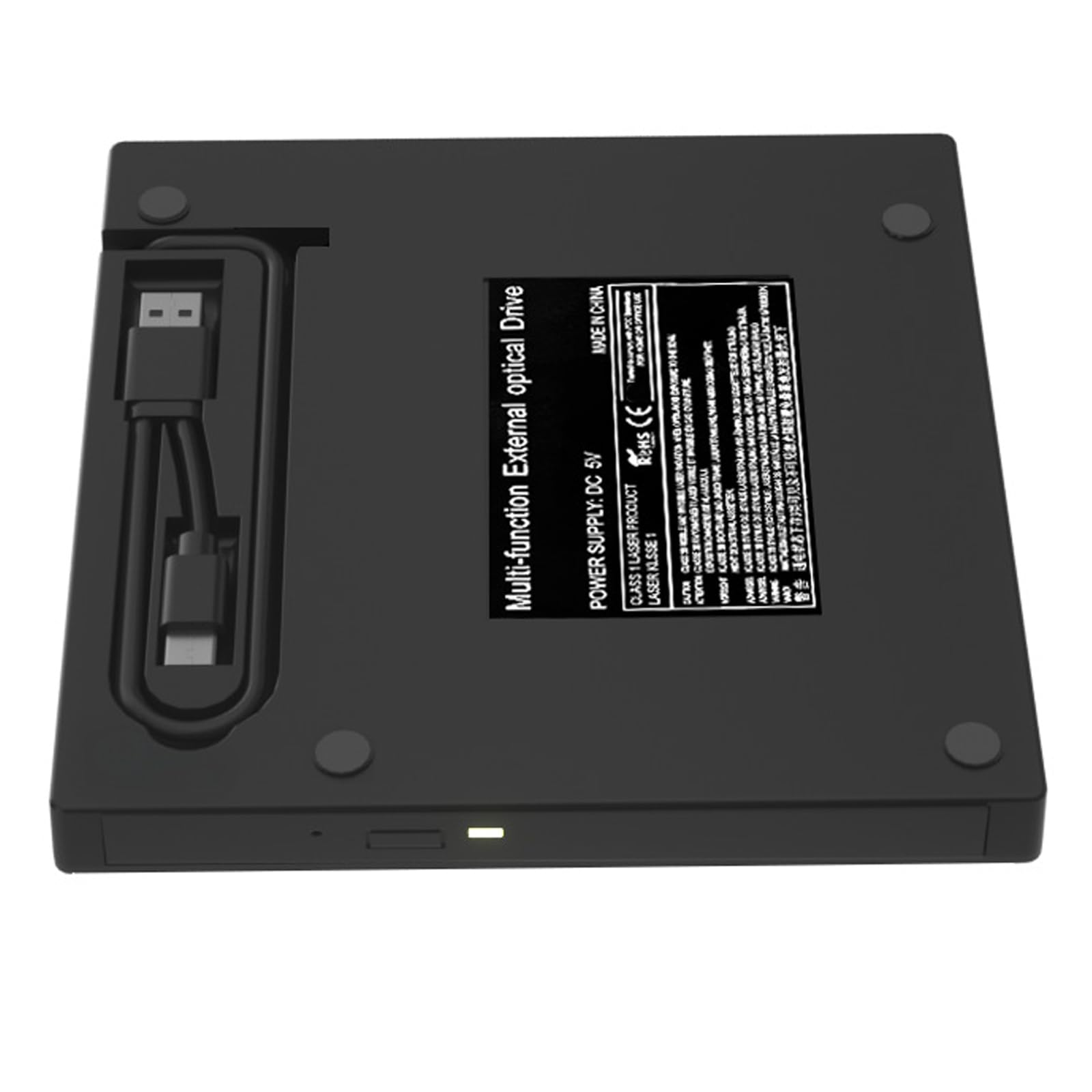 External Drive for Laptop Portable USB Disc Player Hard Drive with Card Slot 3 2.0 Porte 1 3.0 Connettore Per Laptop