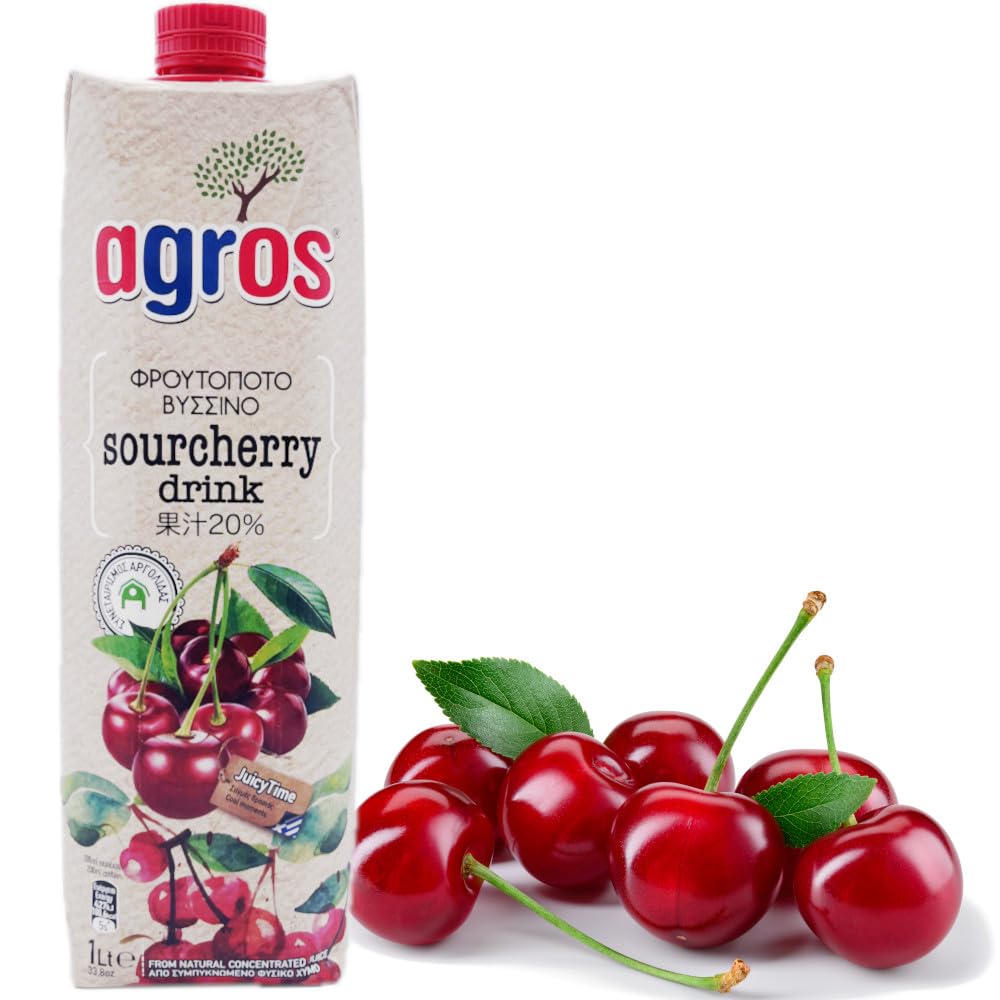 Amazon | サワーチェリードリンク 1000ml×6本 ギリシャ産 | agros