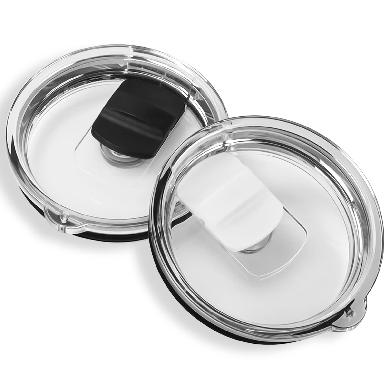 20oz 2 Pack Magnetic Tumbler Lid, Fits Yeti Rambler or Old Style RTIC Coffee Tumbler - Replacement for Spillproof Ozark Trail Lids, Magnetic Slider Switch Spill Proof Tumbler Cover, BPA Free