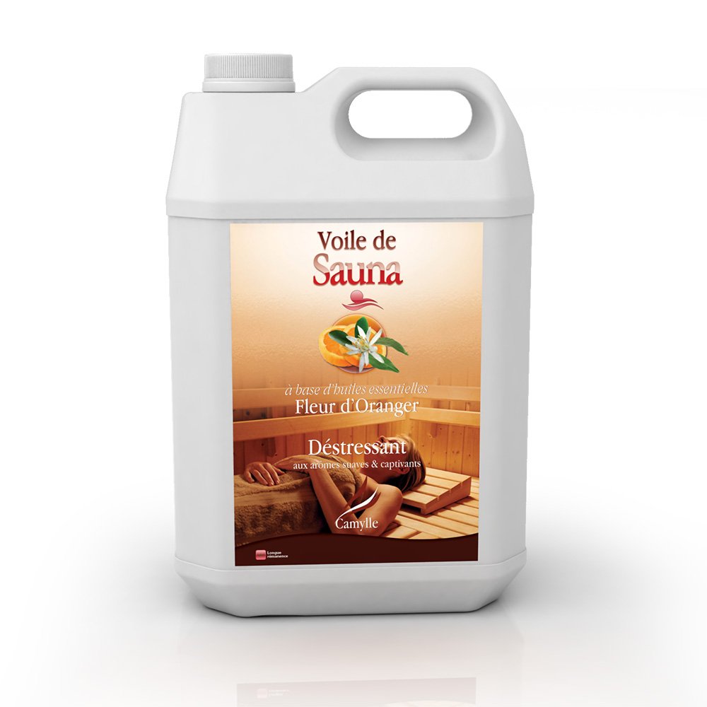Camylle - Sauna Fragrance Orange Blossom - Fragrances based on Pure and Natural Essential Oils for Sauna - De-stressing with sweet and captivating aromas - 5000ml