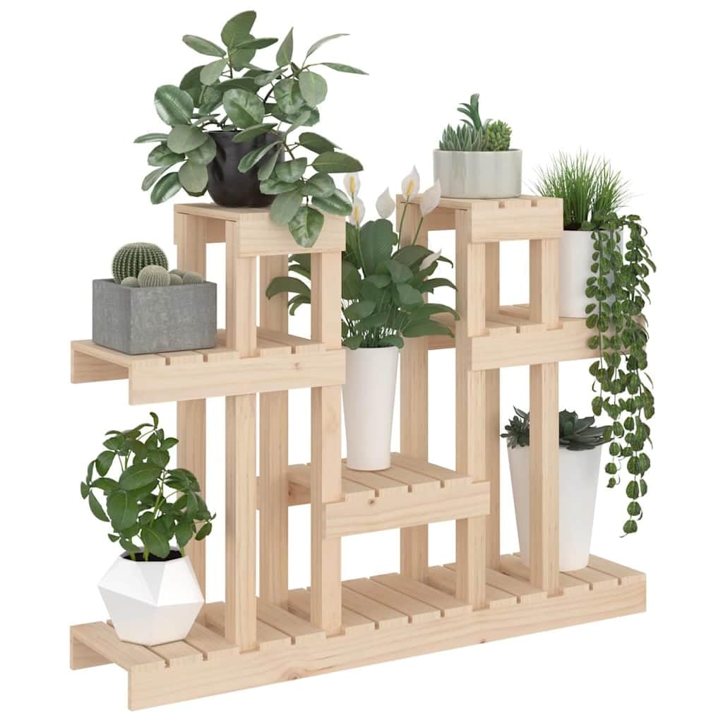 Stojak na rośliny z litego drewna sosnowego 104,5 x 25 x 77,5 cm