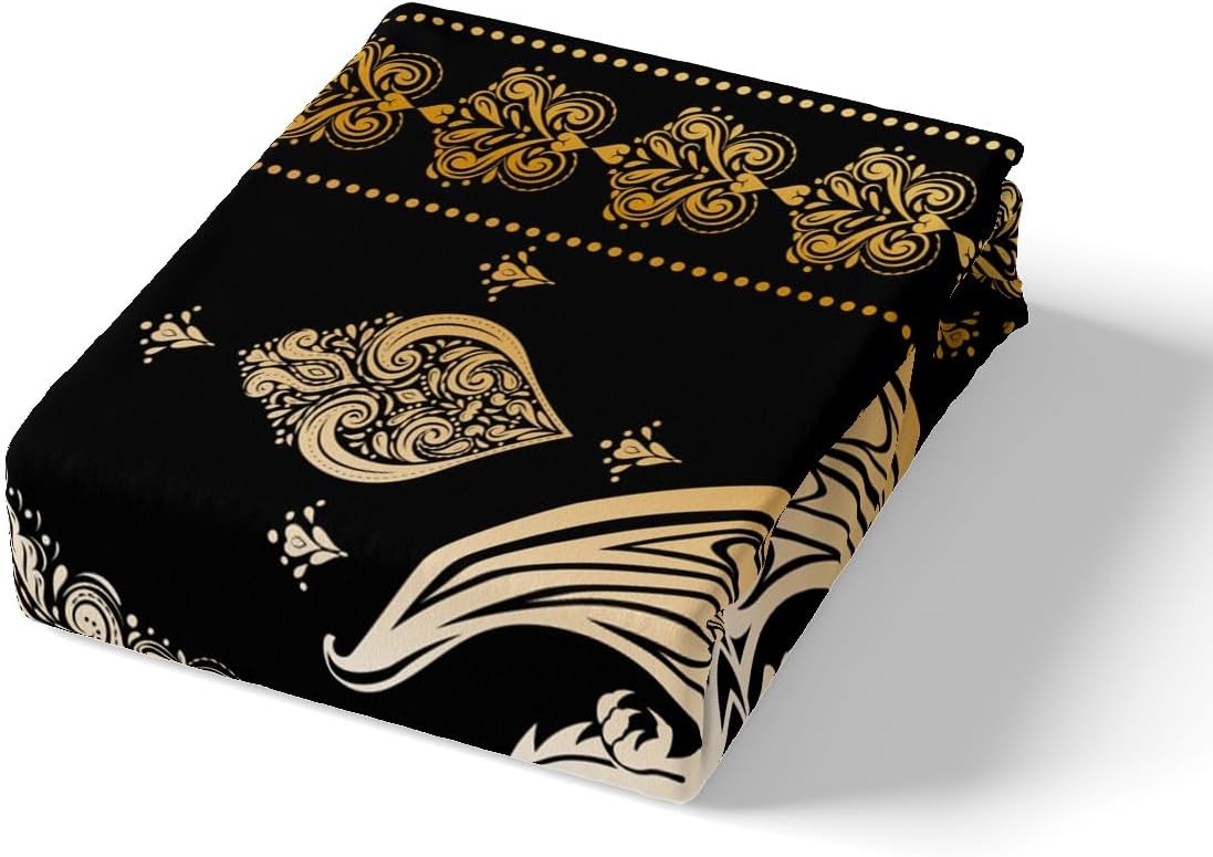 Gold Black Dragon Duvet Cover Set Queen Size,Boho Paisley Floral Bedding Set 3Pcs,Wild Animals Comforter Cover for Kids Boys Adult Men Bedroom Decor,Luxury Exotic Quilt Cover,2 Pillowcases