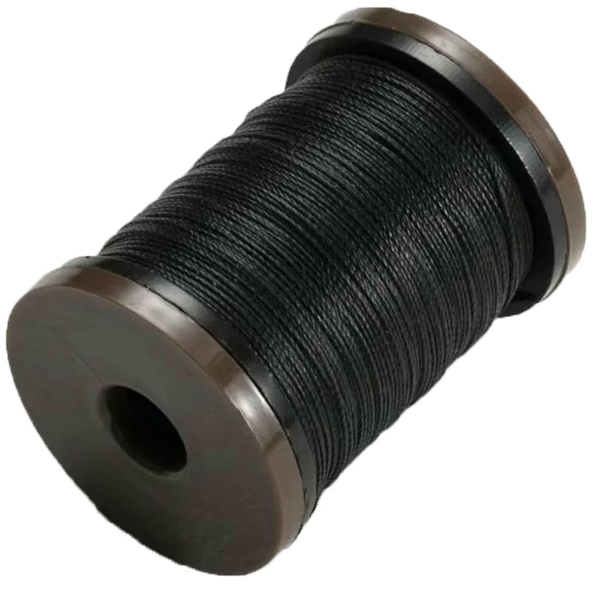 0.4/0.5/0.6/0.8mm Round Waxed Thread for Leather Craft Sewing and Jewelry Handmade Braided Polyester Cord Wax Coated Strings-07- Black-0.5mm 90m
