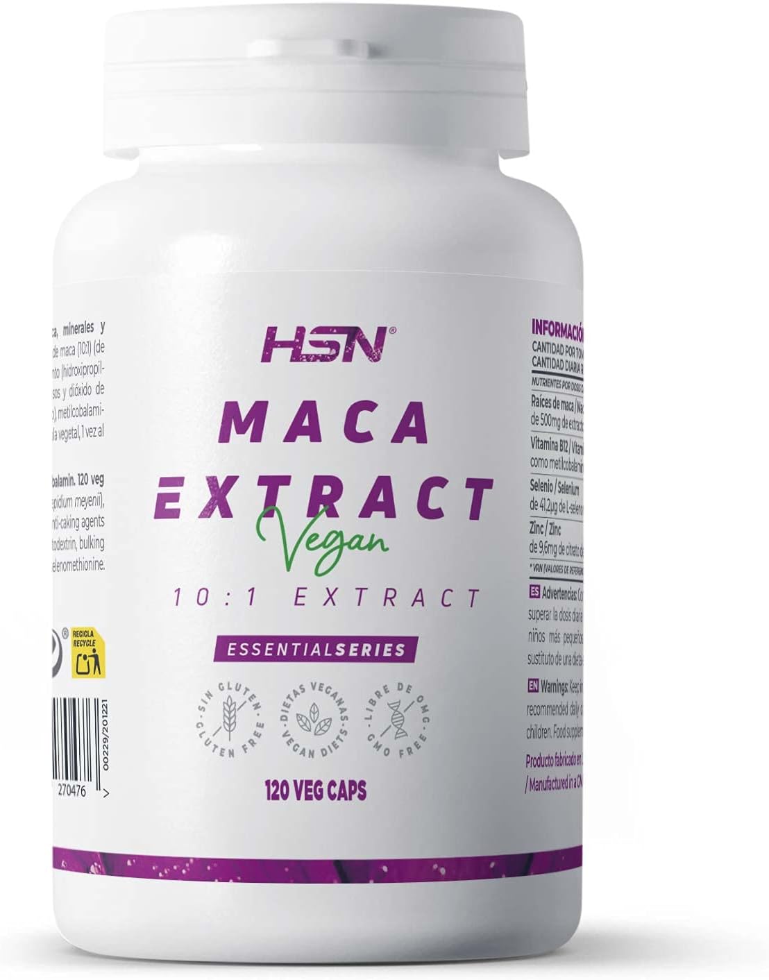 MACA (10:1) Extract 500mg - 120 veg caps