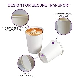 Smygoods White Disposable Paper Coffee Cups (6 OZ, 100 Count) For Hot Beverages, Tea, Espresso, Cocoa - To Go Drink Containers, Caf & Office
