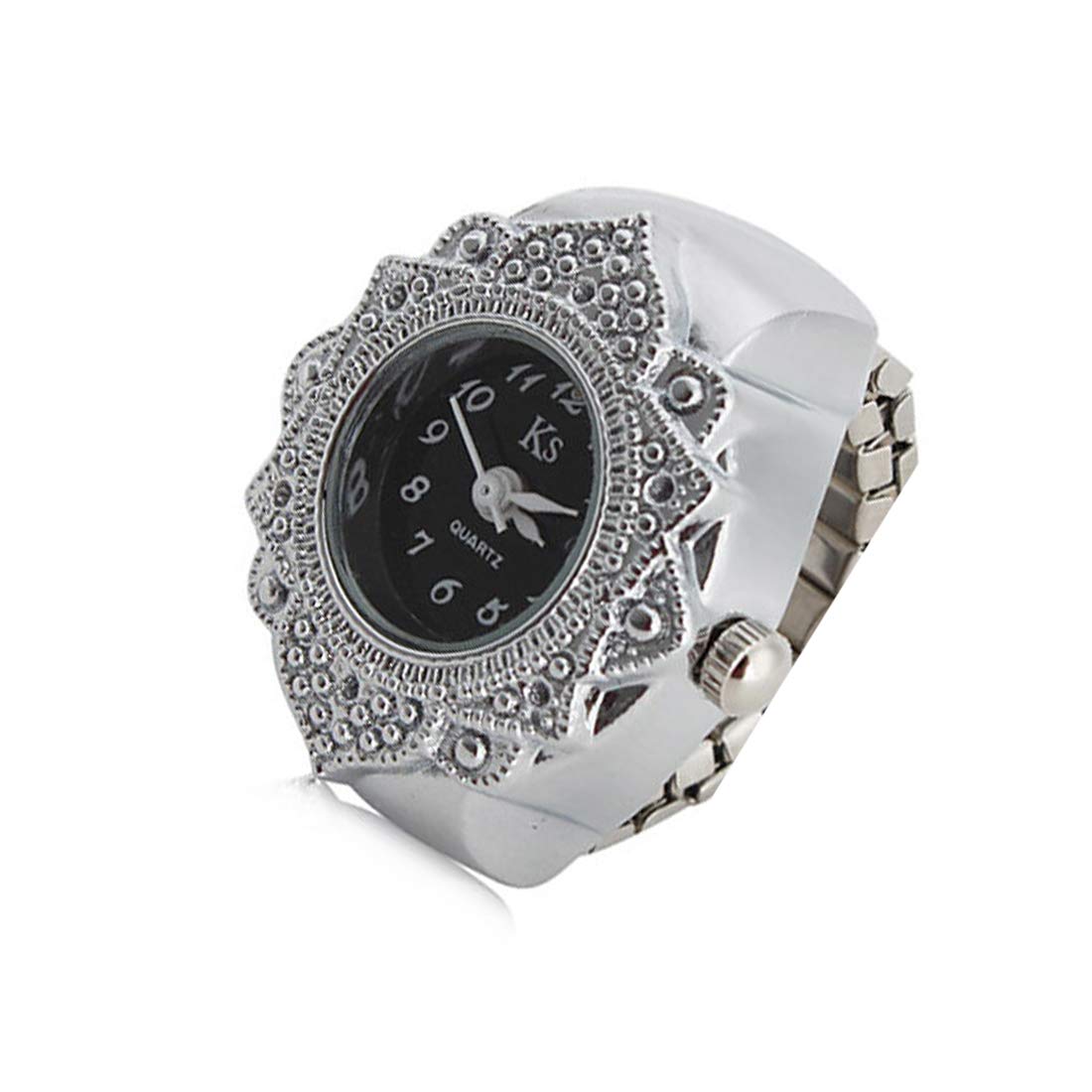 Analog Watch Ring Stretchable Ring Watch for Boys and Girls