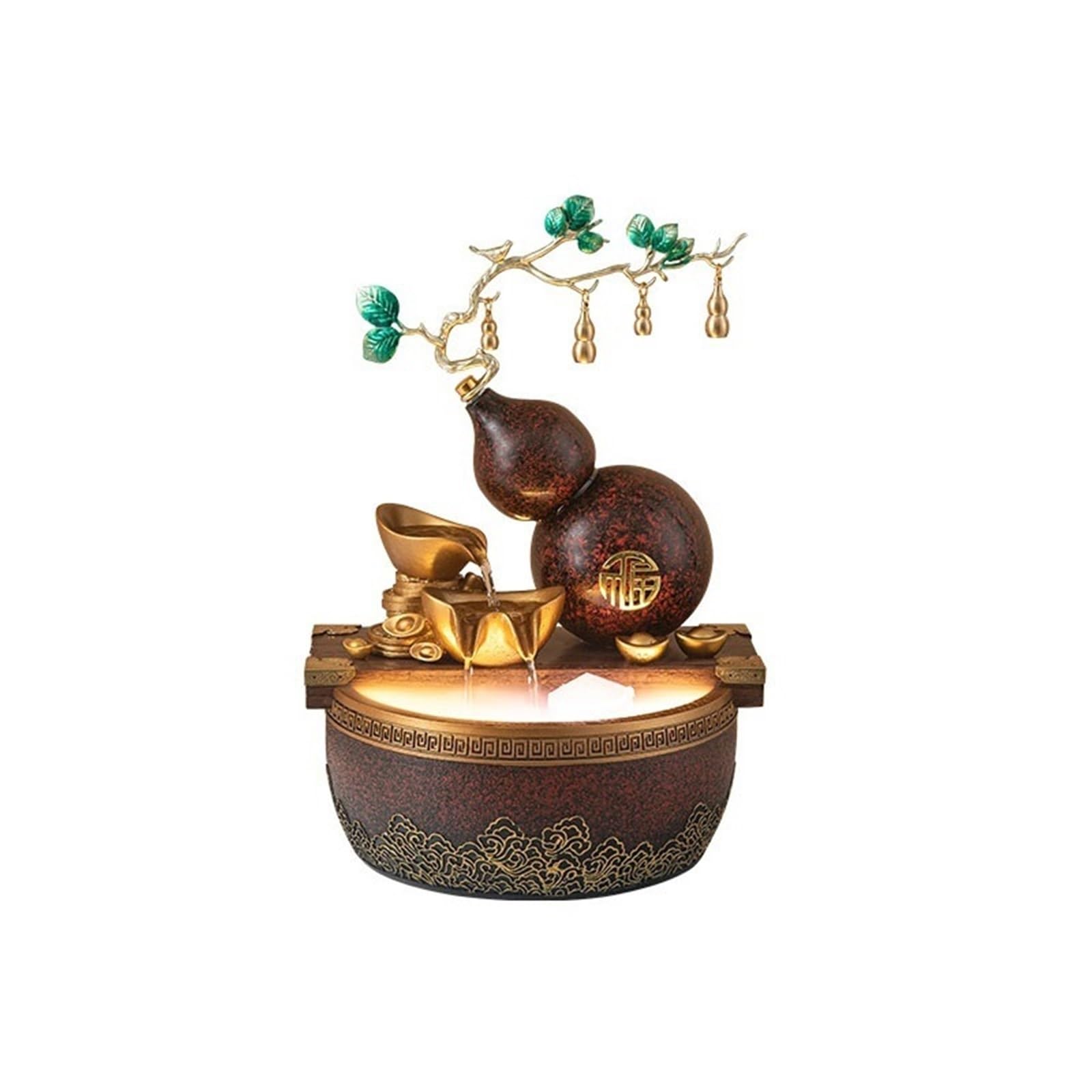 water feature Indoor Tabletop Waterfall Fountain Flowing Water Ornaments Desktop Fountains Calming Sound