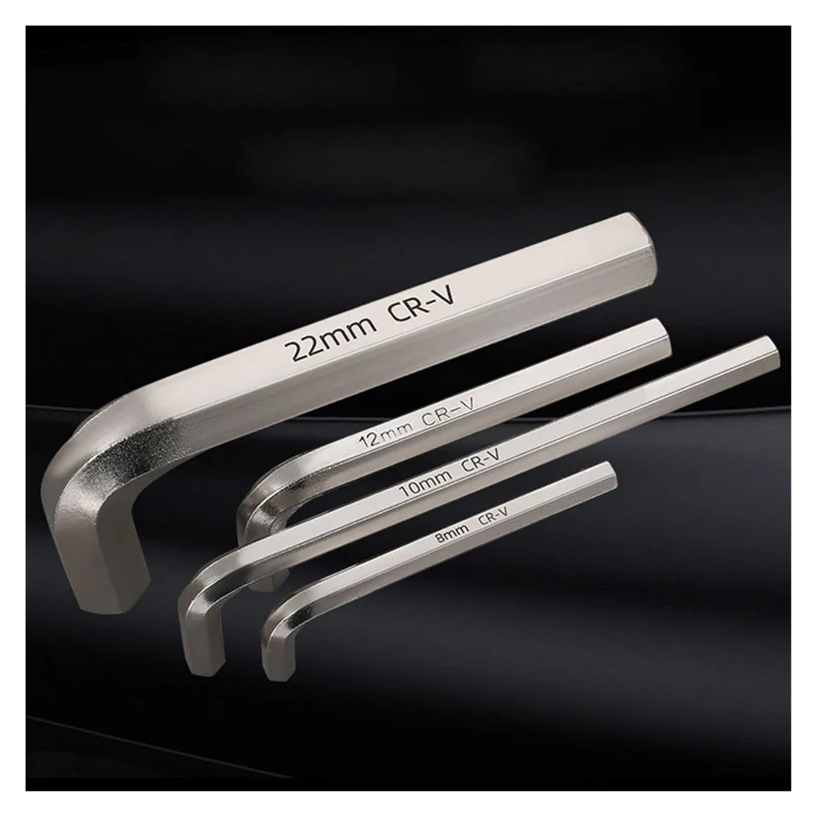 Llave Llave Hexagonal chapada en níquel Pesado, Llave Allen Hexagonal de 22/19/17/16/14/12mm, Modelo Grande, Broca de Llave Allen Profesional de Alto Torque (Size : 22mm-1pcs)