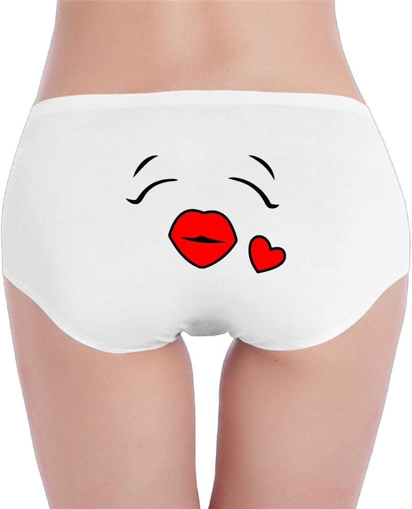 Female Heart Smiley Face Kiss Lover Gift Women's Underwear Hipsters Underwear