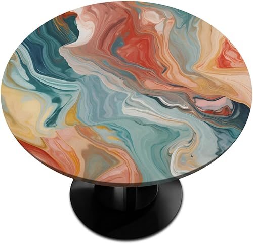 Vista 168 de Cardinal Bird - Mantel redondo ajustable con borde elástico de 36 a 42 pulgadas, mantel redondo elástico, impermeable, lavable, mantel circular