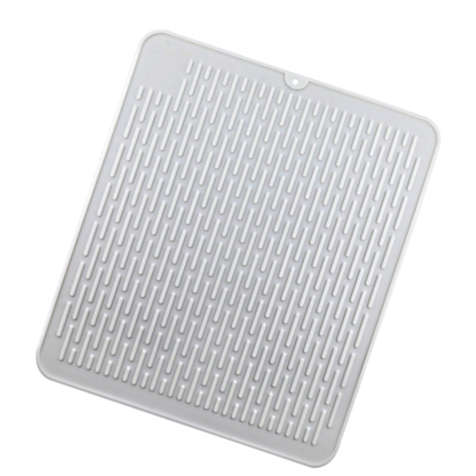 Hsioluted Food Grade Silicone Sink Drying Mat Space Saving Silicone Drying Drainer Mat for Kitchen Tableware and Cooking Tool Waterproof