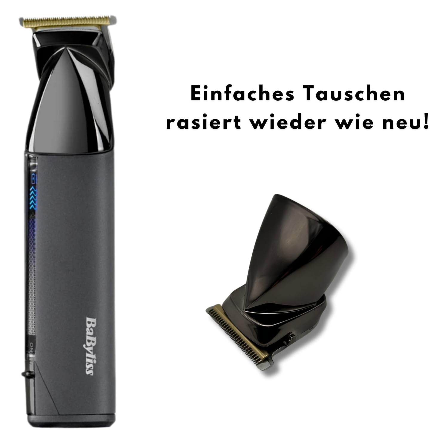 Głowica nożowa kompatybilna z BaByliss MT991E Regolabarba Multitrymer MT996E Super-X metalowa głowica tnąca, część zamienna do oryginalnego numeru 35009913