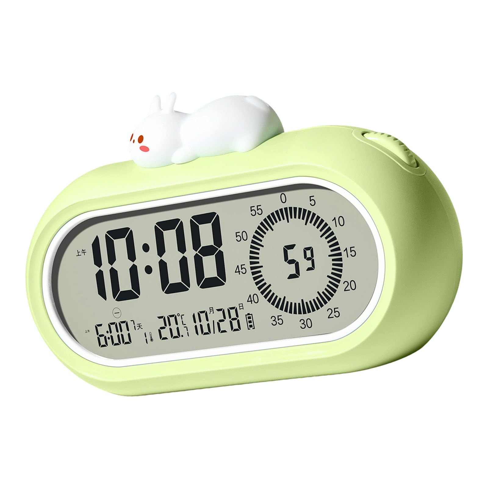 Kalttoy Countdown Timer for Focusing Study Cooking Tasks Durability ABS Digital Alarm Clock with Nightlight Temperature Display Kitchen Countdown Timer