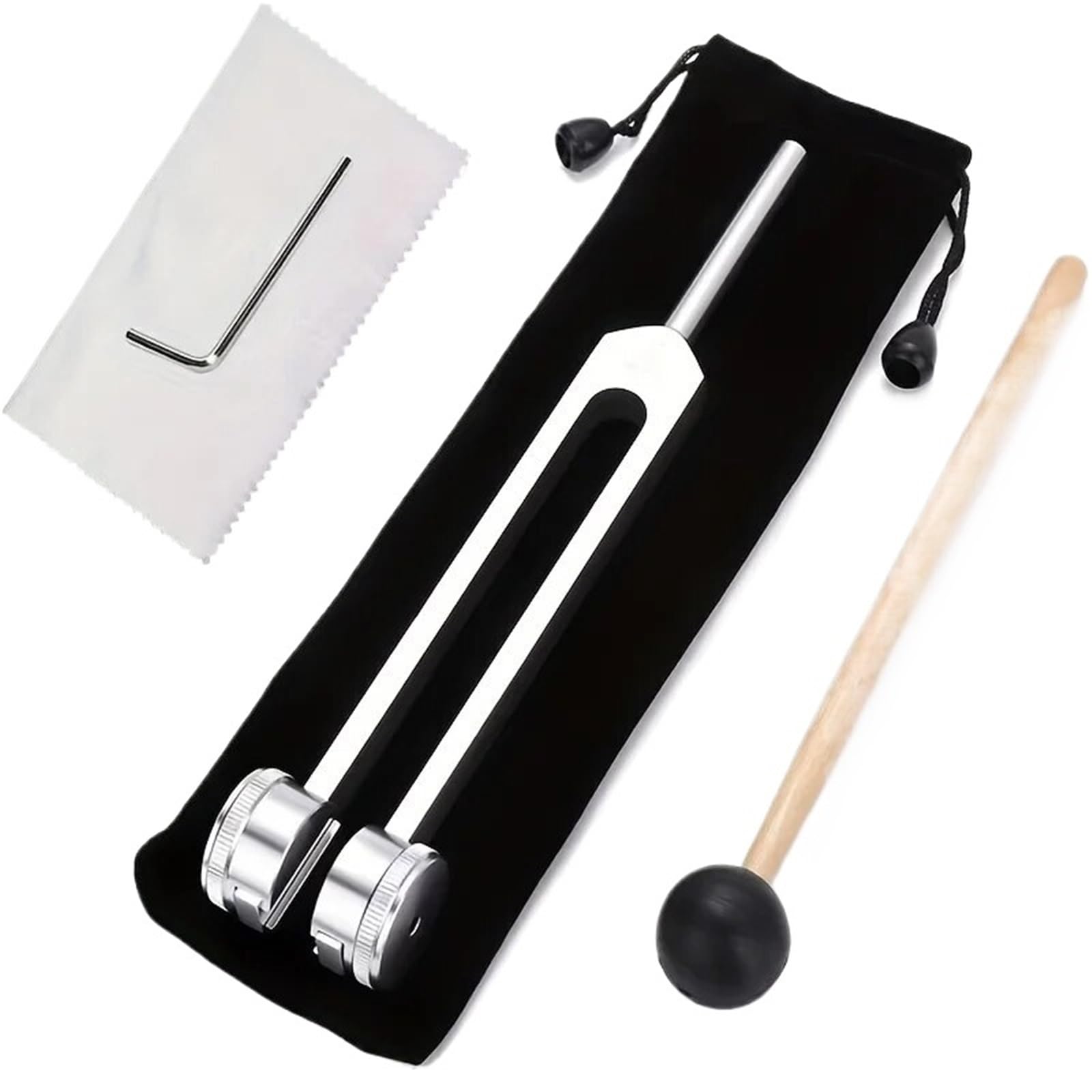 Diapasones Juego de diapasones 128 Hz, diapasón acero inoxidable ponderado for aliviar el estrés y sonido