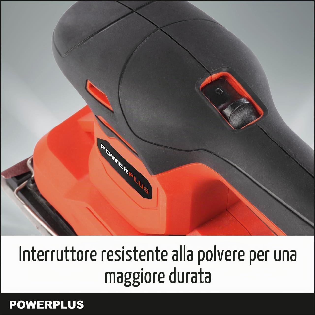 Powerplus Dual Power - Levigatrice vibrante senza fili, 20 V, POWDP50300, carta abrasiva, 187 x 90 mm, 24.000 min-1, con 1 sacchetto per la polvere e 1 foglio di carta abrasiva, senza batteria e