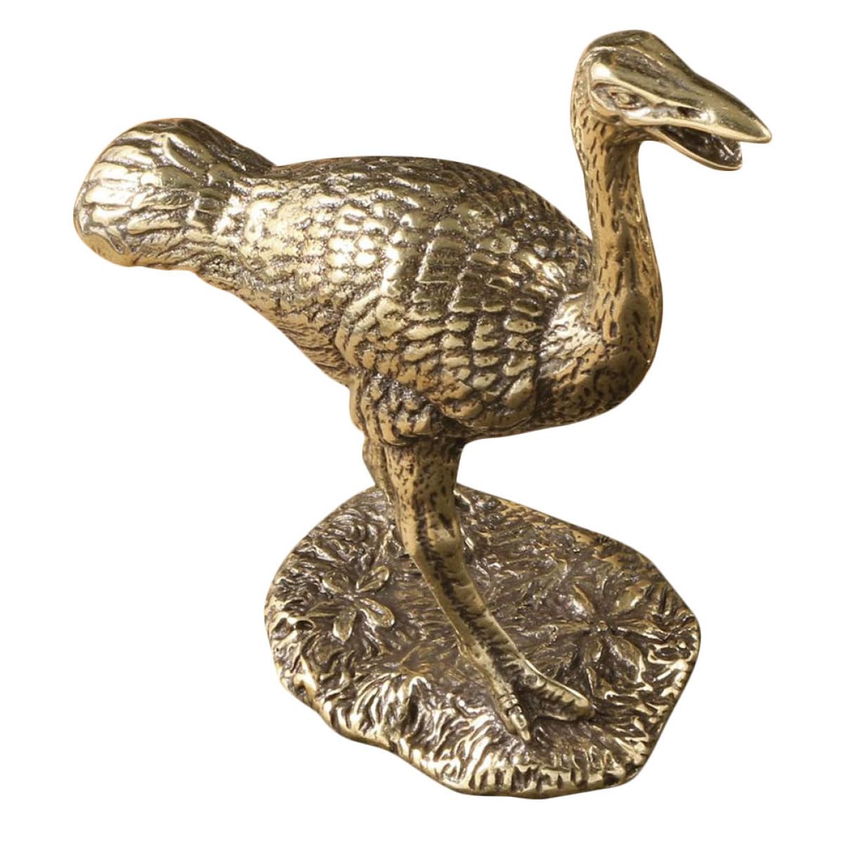 Statue d'autruche en laiton de collection : idée cadeau déco vintage originale pour proche