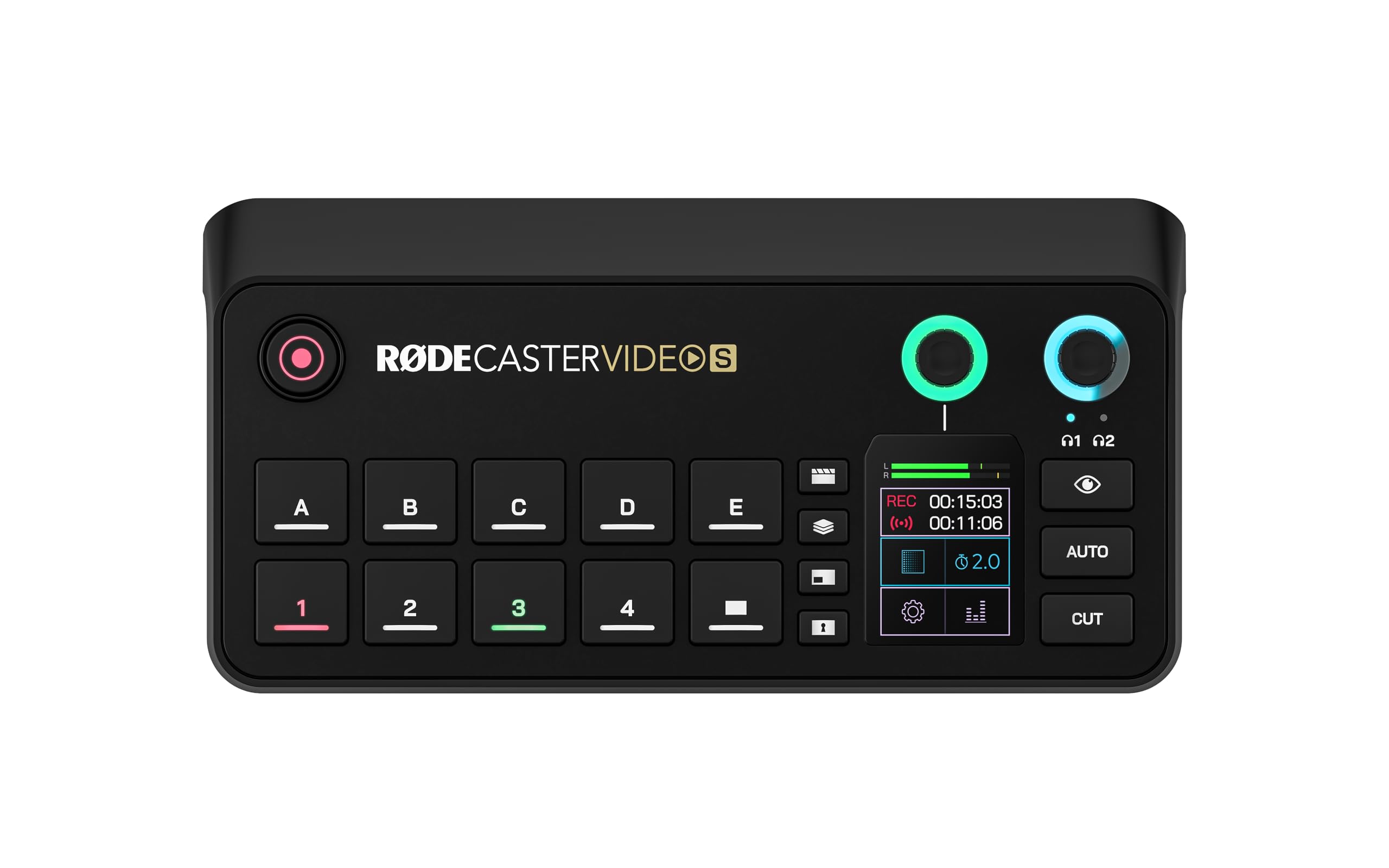 RØDE RØDECaster Video S – Video switcher per podcast e interfaccia audio – multi-camera, 4 ingressi video (HDMI e USB), 1080p60, scene da più sorgenti