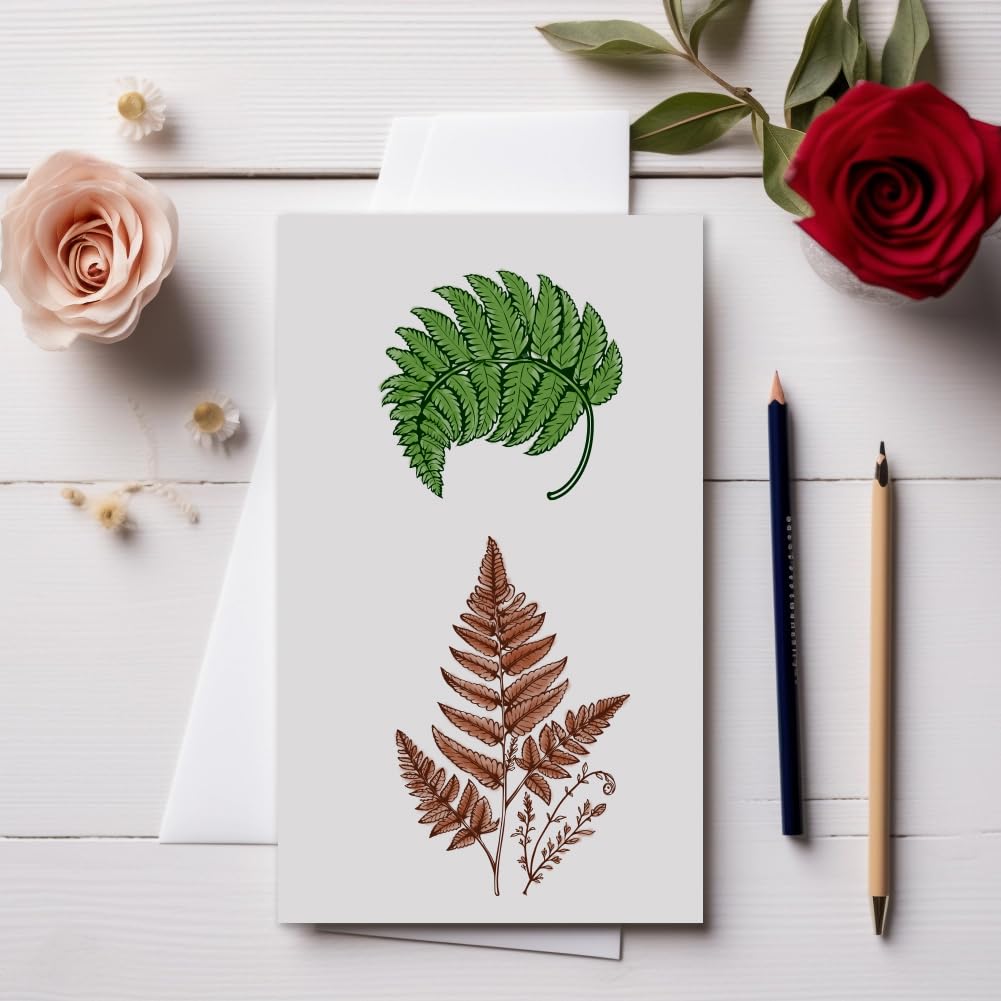 CRASPIRE Foglie Timbri Trasparenti Foglia di Ginkgo Primavera Autunno Pianta Riutilizzabili Retro Trasparente Sigilli in Silicone per Timbri per Scrapbooking Album Fotografico Decorativo per Diario