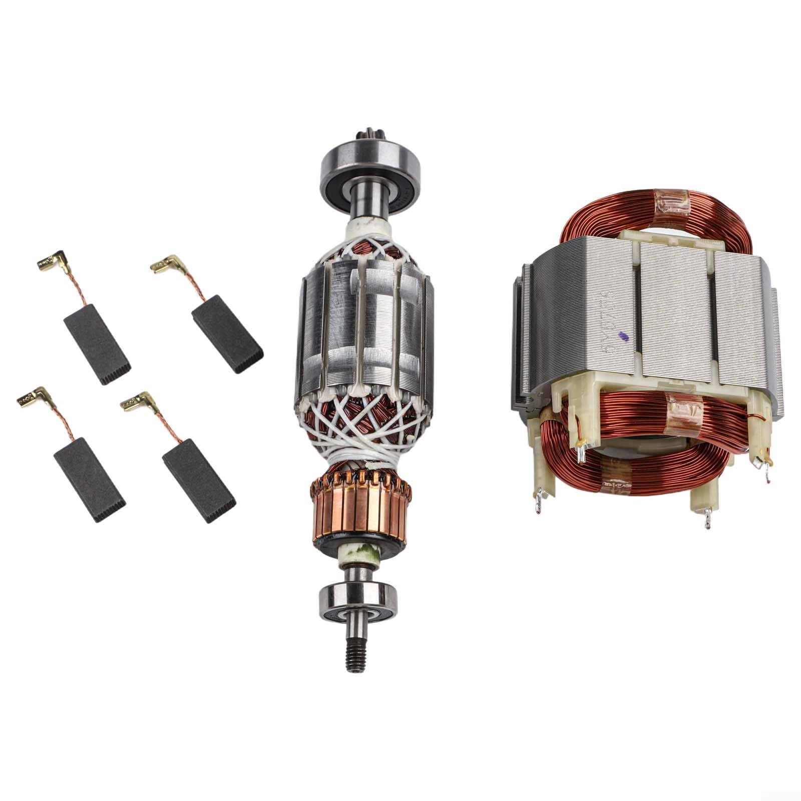Per set di statori con kit di spazzole di carbone per HR4001C HR4010C HR4011C HR4011C Parti di ricambio per utensili elettrici - Include 513633-7 per, 625758-6 statore e spazzole CB350 (6 pezzi)