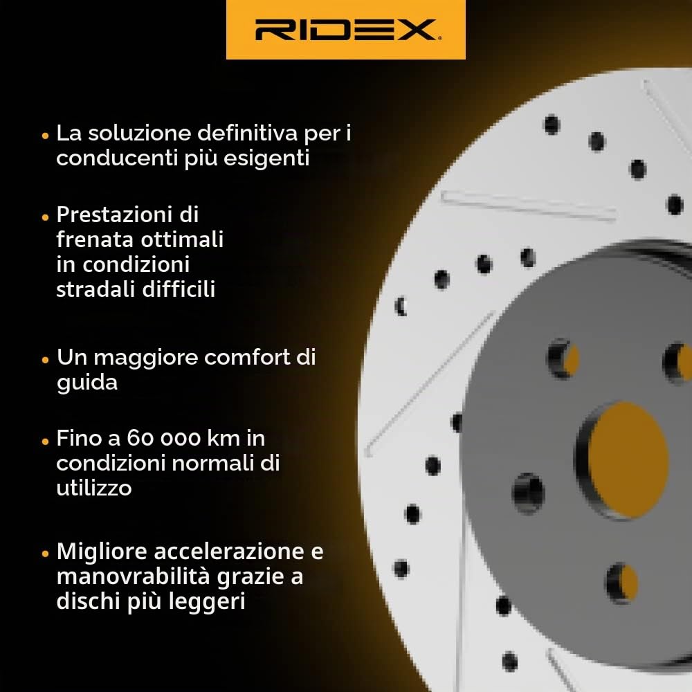 RIDEX 82B0283 2x Disco freno Anteriore senza viti/bulloni Compatibilità con RENAULT Clio 4 Hatchback BH