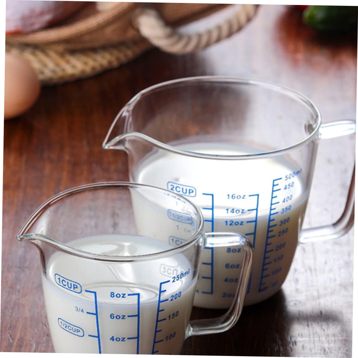 LABRIMP Heat-resistant Glass Measuring Cup Bpa Digital Scale Kitchen Tool Wide Mouth for Baking Cooking Milk Cup