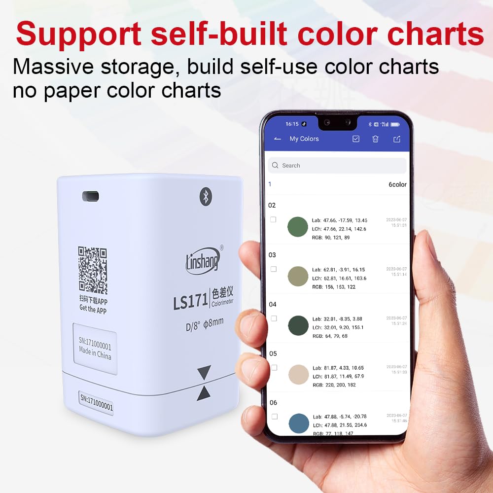 APP Portable Colorimeter LS171 Color Analyzer with Screen Digital Precise LAB Color Meter Tester 8mm Dropshipping