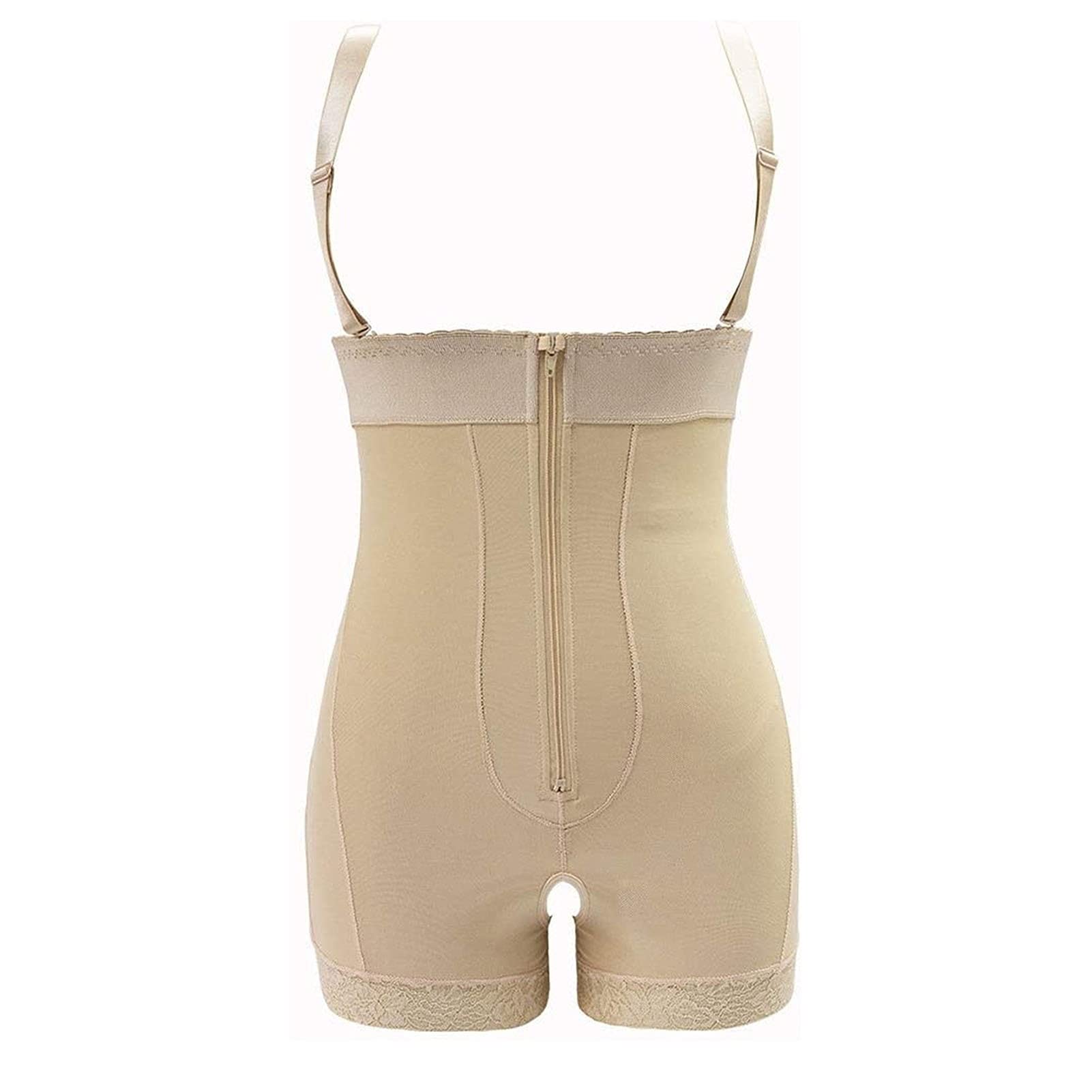 Body moldeador ajustable para mujer, sin costuras, control de abdomen, cintura alta, con cremallera, adelgazante de muslos