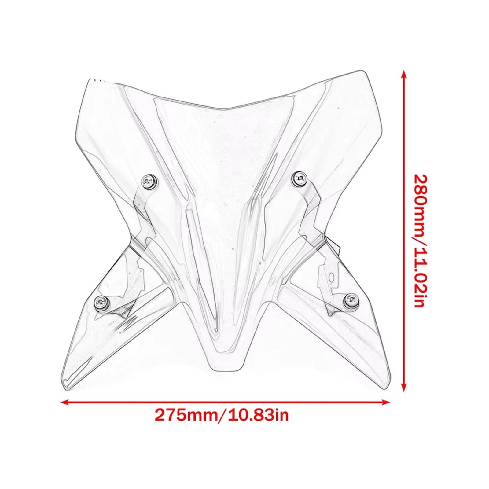 Deflector de Viento Moto Parabrisas De Motocicleta